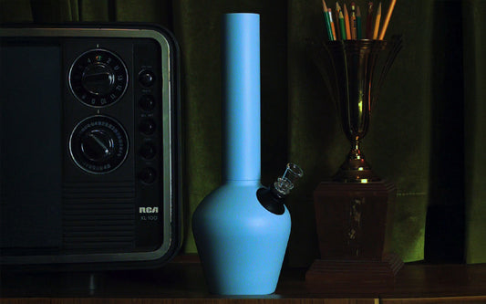 Retro TV with vase and pencil holder