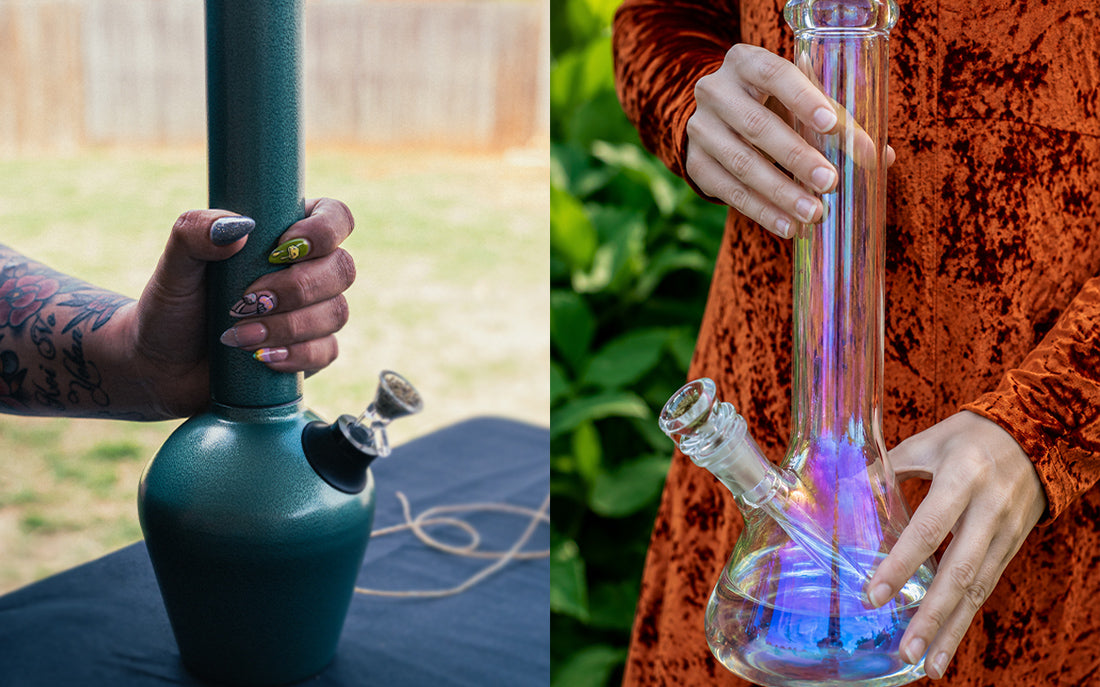 Green Chill Steel Pipe versys Delicat Glass Bong