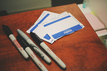 name tag with sharpies