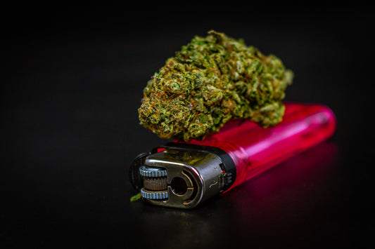 weed on a lighter